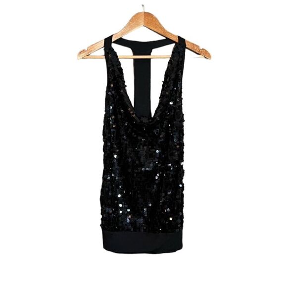 3 for $30! Forever 21 black sequin tank top - Picture 1 of 8